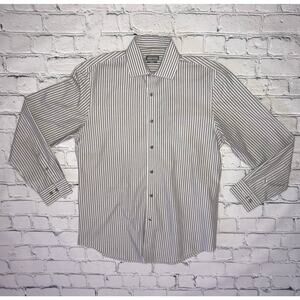 Gray Hairline Stripe Slim Kenneth Cole Shirt